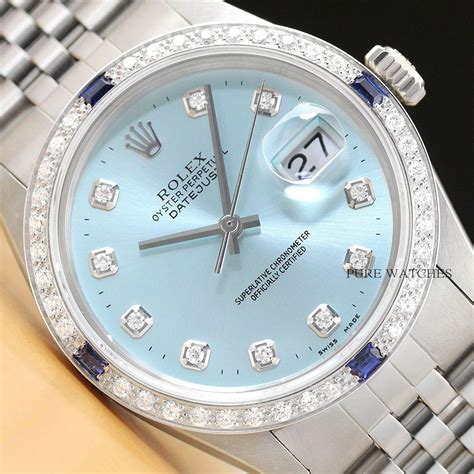 rolex datejust ice blue